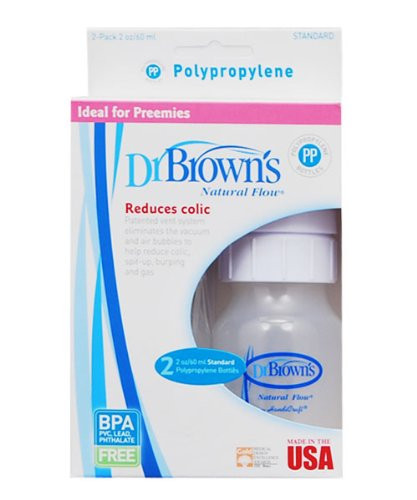 Dr. Brown's BPA Free 2-Pack Polypropylene Bottles - 2 oz