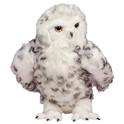 Douglas Plush Shimmer Large Snowy Owl Stuffed Animal with Jointed Head