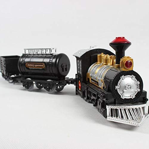 MeeYum Kids Pretend Play Electronic Self Driving Railway Train Station Set with Light and Sound