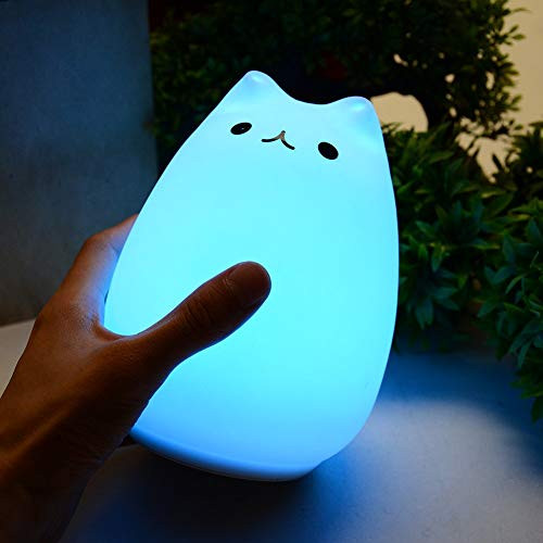 Kids Night Light, LED Silicone Cat Night Light Lamp USB Rechargeable Toy for Kids Baby Girls Children Nursery Bedroom Kids Night Light, LED Silicone Cat Night Light Lamp USB Rechargeable Toy for Kids Baby Girls Children Nursery Bedroom