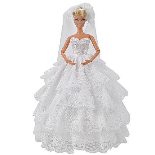 E-TING Handmade Wedding Evening Party Dress Clothes Gown Veil for Girl Dolls
(White) E-TING Handmade Wedding Evening Party Dress Clothes Gown Veil for Girl Dolls
(White)