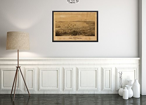 1878 Map|Title: Bird's Eye View of Port Townsend, Puget Sound, Washington Territory : from The North-East, 1878|Notes: Indexed for Points of Interest.