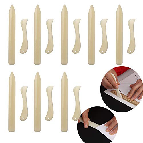 VinBee 16 Pcs Bone Folder Paper Creaser Set Scoring Tool Crafting Scrapbooking Tool for DIY Handmade Leather Burnishing Bookbinding Cards and Paper Crafts