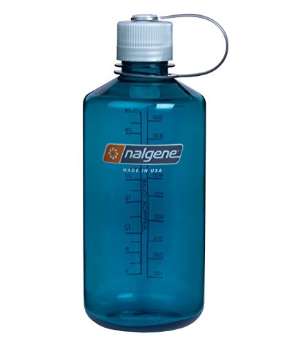 Nalgene Tritan Narrow Mouth BPA-Free Water Bottle (Trout Green w/Iridescent Cap, 32 Ounce)