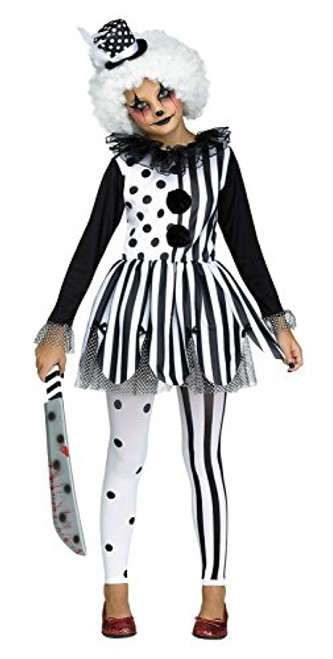 Fun World Big Girl's Killer Clown Girls Children's Costume, Multicolor, Large 121512L