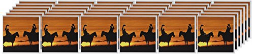 3dRose Wyoming Shell Cowboys on Ridge 6 x 6 Inches Greeting Cards, Set of 12 (gc_149062_2)