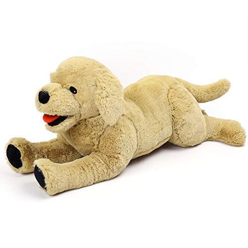 LotFancy 20.8 Dog Stuffed Animals Plush, Soft Cute Cuddly Golden Retriever Plush Toys, Large Stuffed Dog, Gift for Kids, Pets, Beige