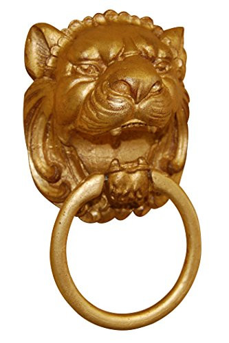 Hickory Manor House Lion Head Towel Holder, Gold Leaf