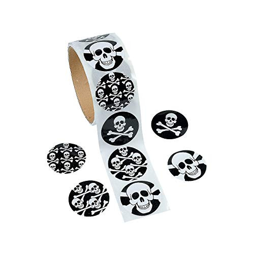 Fun Express Skull and Crossbones Sticker Roll