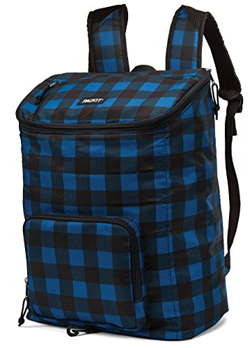 PackIt Freezable Backpack Cooler, Navy Buffalo