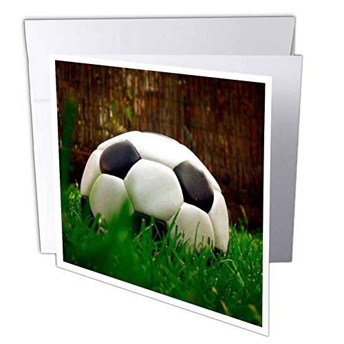 3dRose Black Soccer Ball - Greeting Cards, 6 x 6 inches, set of 12 (gc_3538_2) 3dRose Black Soccer Ball - Greeting Cards, 6 x 6 inches, set of 12 (gc_3538_2)