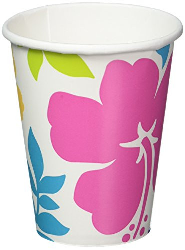 AmscanHibiscus Party Cups, 9 oz., 25 Ct.