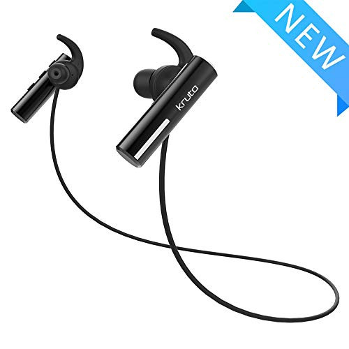 Kruta Bluetooth Headphones, Bluetooth 5.0 Sports Magnetic Wireless Earbuds, IPX7 Waterproof HiFi Earphones with Mic, 8 Hours Playtime Noise Cancelling in-Ear Bluetooth Headsets for Workout, Running