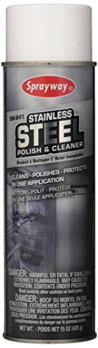 Sprayway SW841 Aerosol Stainless Steel Polish & Cleaner, 15 oz