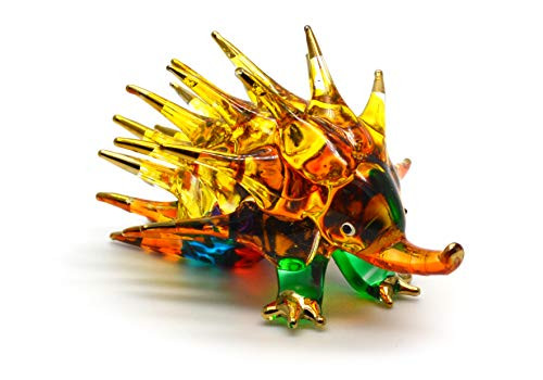 Zoo Craft Hand Blown Glass Figurine Porcupine Handmade Miniature Animal Art