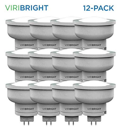MR16 GU5.3 LED Light Bulbs, Viribright 4.2W (35W Equivalent) Halogen Replacement LED Bulbs, Cool White 4000K, Non-Dimmable LED Spotlight, 25,000 Hour Life Time - Pack of 12 MR16 GU5.3 LED Light Bulbs, Viribright 4.2W (35W Equivalent) Halogen Replacement LED Bulbs, Cool White 4000K, Non-Dimmable LED Spotlight, 25,000 Hour Life Time - Pack of 12