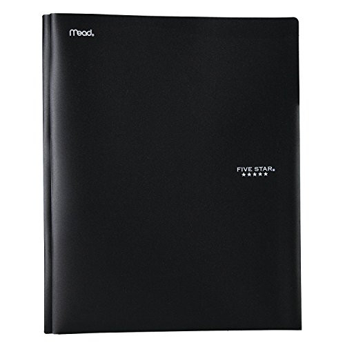 Five Star 2 Pocket Folder with Prong Fasteners, Folder with Pockets, Plastic, Color Selected for You (34823)