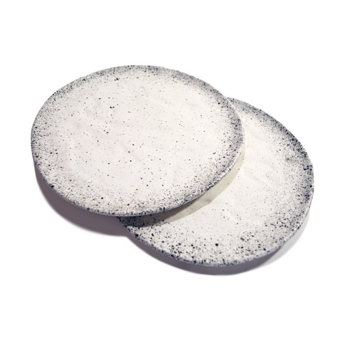 RoRo Ceramic Stoneware White Speckled Hand-Crafted Dinner Plate, 11 Inch Set of 2