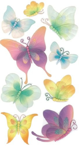 Wilton Jolee's Boutique Vellum Butterflies Stickers