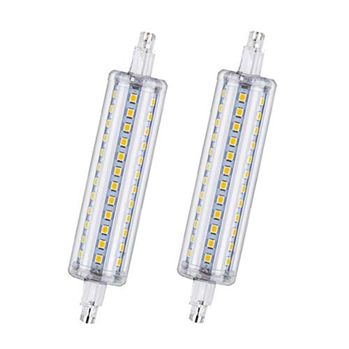 118mm R7S LED Bulb 100W Halogen Equivalent Replacement Bulb AC85V- 265V J Type R7S Base Double Ended 118mm,Daylight White 6000K GXZ Non-Dimmable 2-Pack