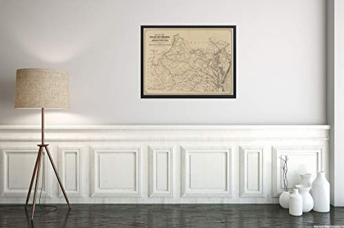 1875 Map|Title: Map of The State of Virginia : Showing The advantages of The Harbor of West Point as