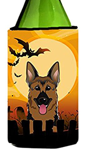 Caroline's Treasures Halloween German Shepherd Wine Bottle Koozie Hugger, 750 ml, Multicolor