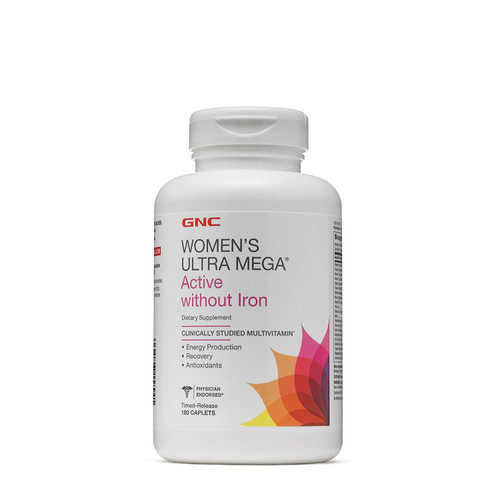 GNC Womens Ultra Mega Active without Iron - 180 Caplets