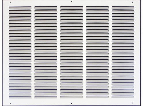 25'w X 20'h Steel Return Air Grilles - Sidewall and Cieling - HVAC DUCT COVER - White [Outer Dimensions: 26.75'w X 21.75'h]