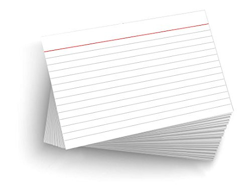 50 Blank 4"x6" Heavy Duty 14PT Ruled/Lined Postcards (Index Cards)