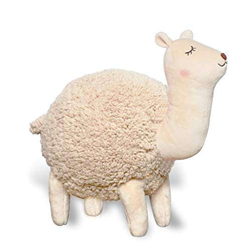 Smilesky Cute Alpaca Sheep Stuffed Animals Toys Plush Cuddly Soft Dolls Gifts Home Office Decorations Khaki 10"