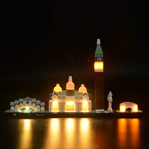 BRIKSMAX Led Lighting Kit for Architecture Venice Skyline Set-Compatible with Lego 21026 Building Blocks Model- Not Include The Lego Set