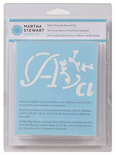 Martha Stewart Crafts Alphabet Stencil, 32276 Italic Flourish