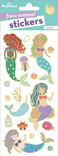 Playhouse Mermaid Friends Enamel Effect Sticker Sheet