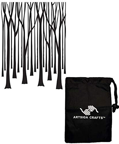 Darice Embossing Folders for Card Making Thin Tree Trunks Background 4.25 x 5.75 30008390 Bundle with 1 Artsiga Crafts Small Bag