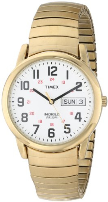 Timex Men's T20471 Easy Reader Gold-Tone Stainless Steel Expansion Band Watch