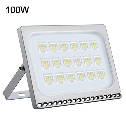 LED Flood Light Outdoor, 100W 8000lumen Cool White 6000K, IP67 Waterproof Super Bright Security Lights, Outdoor Floodlight for Yard, Garden, Playground, Basketball Court LED Flood Light Outdoor, 100W 8000lumen Cool White 6000K, IP67 Waterproof Super Bright Security Lights, Outdoor Floodlight for Yard, Garden, Playground, Basketball Court