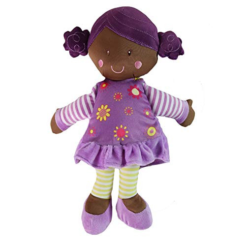 Snuggle Stuffs 15" Plush Dolls (Choose Style) (Brown Sugar Purple w/ Lavender Doll 15")