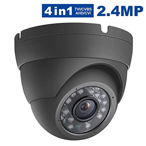 Dome Security Camera Anpvees Hybrid HD 1080P 4 in 1 TVI/CVI/CVBS/AHD Security Cameras, Waterproof Outdoor/Indoor Day & Night Vision 3.6mm Lens for CCTV Camera System-Grey