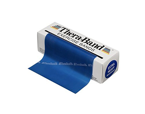 TheraBand Professional Latex Resistance Bands for Upper and Lower Body Exercise, Physical Therapy, Lower Pilates, at-Home Workouts, and Rehab, 6 Yard Roll, Blue, Extra Heavy, Intermediate Level 2 TheraBand Professional Latex Resistance Bands for Upper and Lower Body Exercise, Physical Therapy, Lower Pilates, at-Home Workouts, and Rehab, 6 Yard Roll, Blue, Extra Heavy, Intermediate Level 2