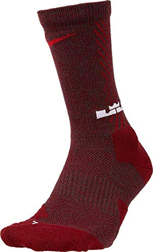 Nike Lebron Elite Crew Socks (Team Red/University Red, Large)