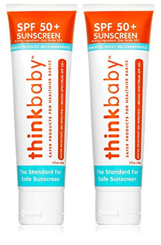 Thinkbaby - SPF 50+ Braod Spectrum Organic Sunscreen - 3 oz - 2 pack
