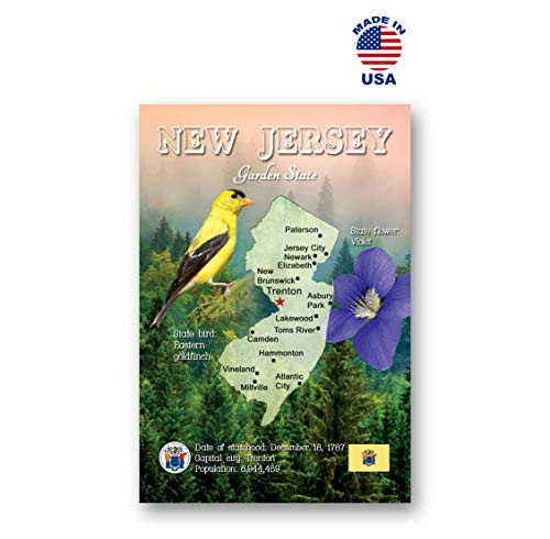 NEW JERSEY MAP postcard set of 20 identical postcards. NJ state map post cards. Made in USA.