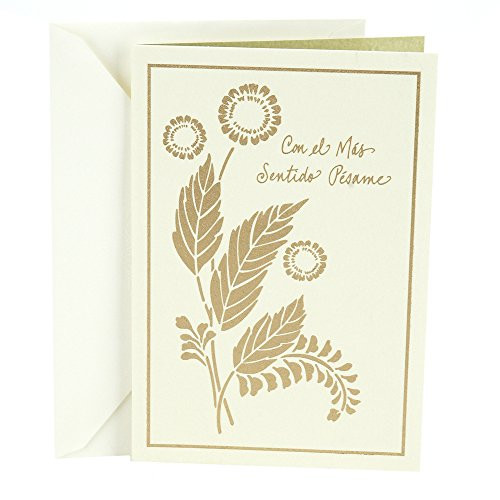 Hallmark Vida Spanish Sympathy Card (Foil Flowers) Hallmark Vida Spanish Sympathy Card (Foil Flowers)