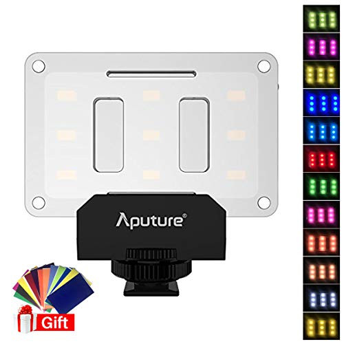 Aputure AL-M9 w Free 12 Transparent Color Filter, Amaran LED Mini Light on Camera Video Light