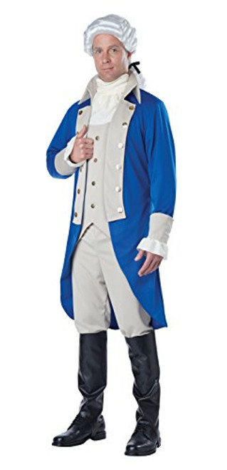 California Costumes Men's George Washington Costume, Blue/Tan, Medium