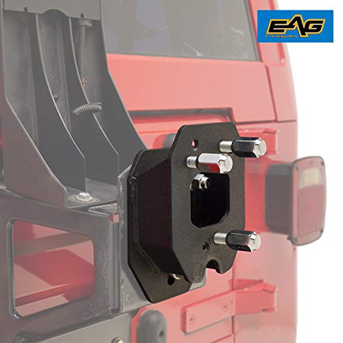 EAG Black Tire Relocation Bracket Fit for 1987-2018 Jeep Wrangler TJ/YJ/JK