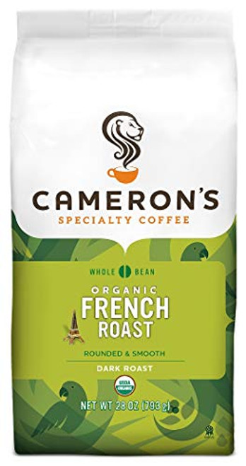 Cameron's Coffee Roasted Whole Bean Coffee, Organic French Roast, 28 Ounce Cameron's Coffee Roasted Whole Bean Coffee, Organic French Roast, 28 Ounce