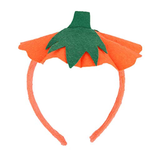 Halloween Headband Pumpkin Hat Hair Bands Hair Hoop Halloween Costume Dress up Party Supplies - (Orange)