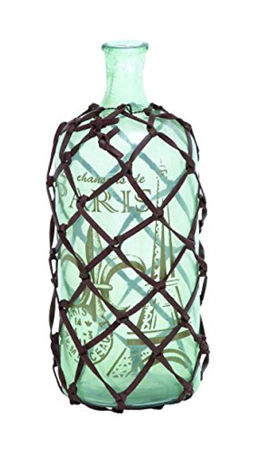 Benzara Petite and Attractive Glass Bottle Transparent Design Benzara Petite and Attractive Glass Bottle Transparent Design