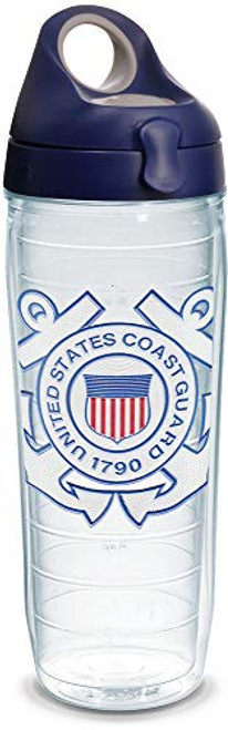Tervis 1292879 Coast Guard Classic Seal Insulated Tumbler with Emblem and Navy with Gray Lid 24oz Water Bottle Clear Tervis 1292879 Coast Guard Classic Seal Insulated Tumbler with Emblem and Navy with Gray Lid 24oz Water Bottle Clear